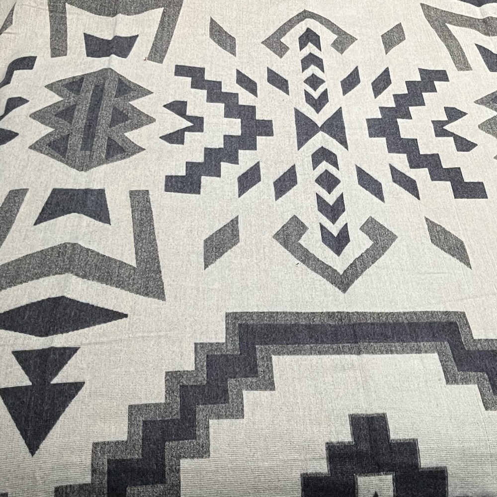 Genuine Ecuadorian llama and cotton blanket, modern / traditional Brand new!